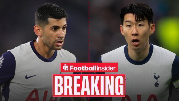 Breaking News Cristian Romero and Son Heung-min looking at each other