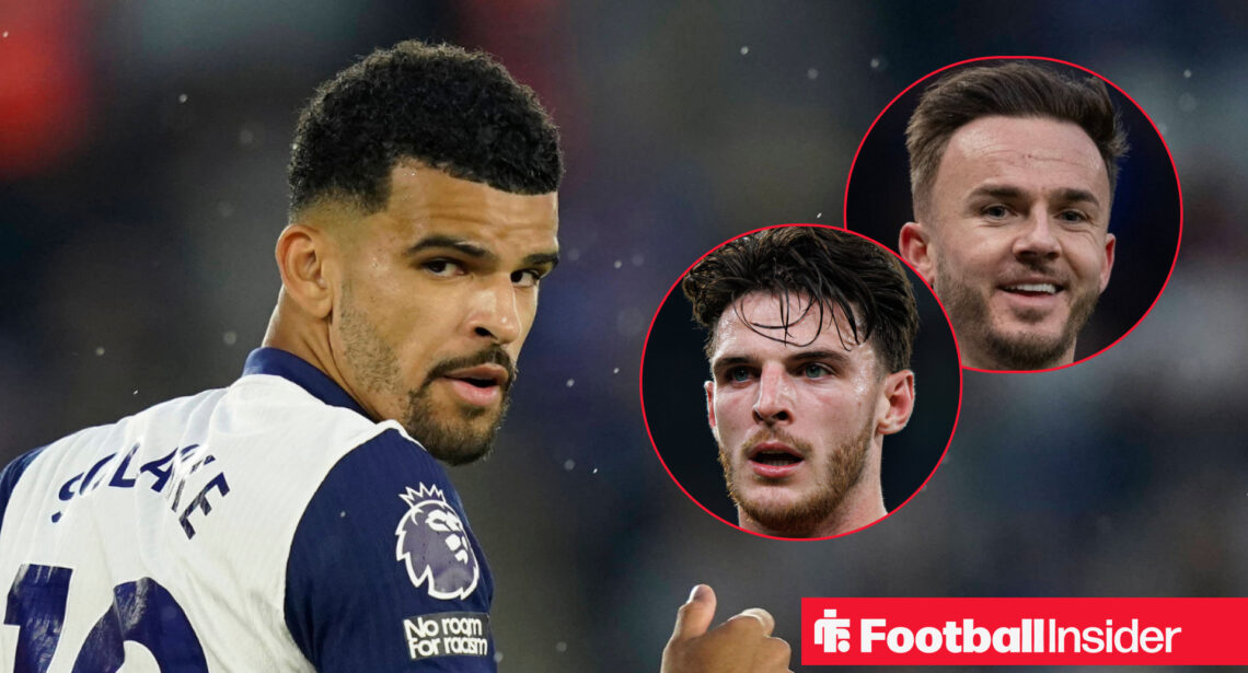Dominic Solanke James Maddison Declan Rice Tottenham