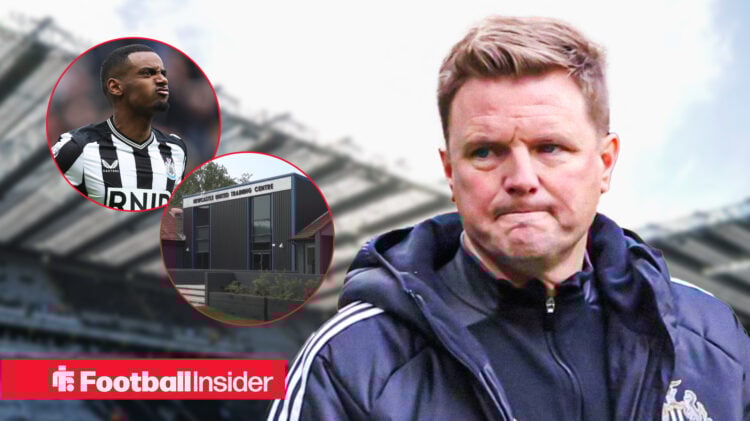 Eddie Howe and Alexander Isak at Newcastle United
