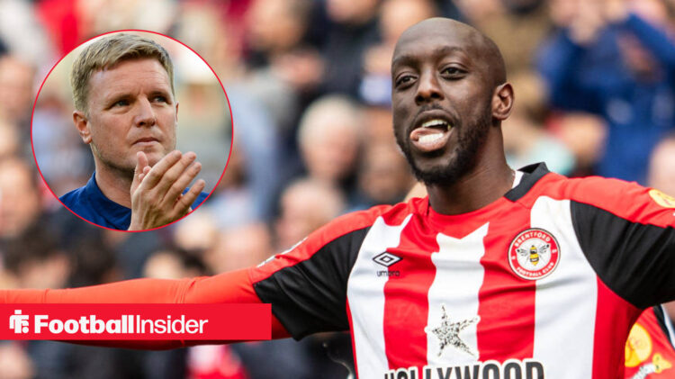 Newcastle manager Eddie Howe, Brentford striker Yoane Wissa