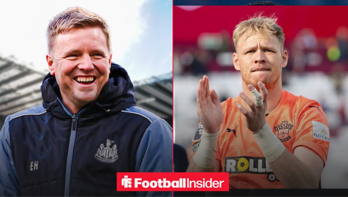 Newcastle boss Eddie Howe and Southampton goalkeeper Aaron Ramsdale