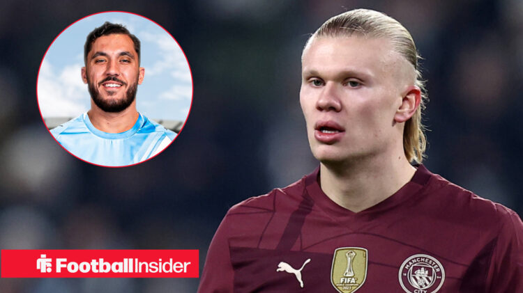 Erling Haaland Man City Rayan Cherki