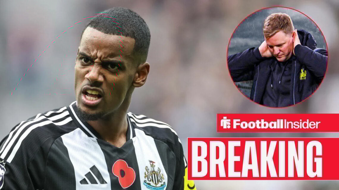 Newcastle striker Alexander Isak and boss Eddie Howe