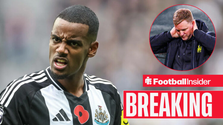 Newcastle striker Alexander Isak and boss Eddie Howe