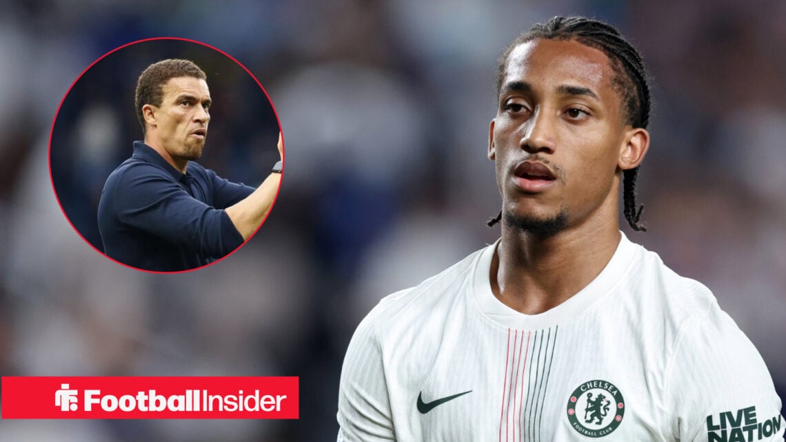 Blackburn boss Valerien Ismael and Chelsea striker Joao Pedro
