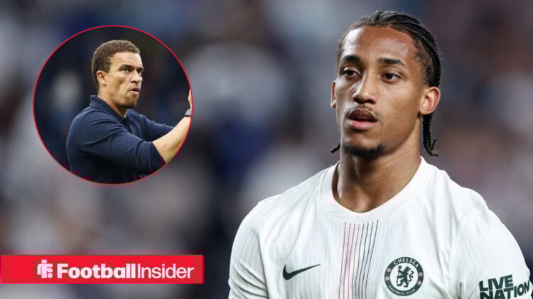 Blackburn boss Valerien Ismael and Chelsea striker Joao Pedro