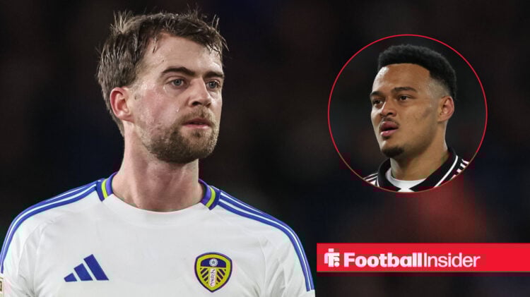 Leeds striker Patrick Bamford, Rodrigo Muniz of Fulham