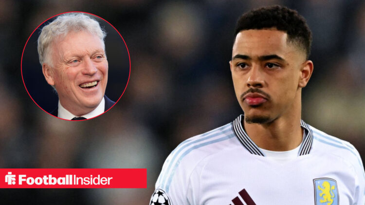 Aston Villa's Jacob Ramsey, Everton manager David Moyes
