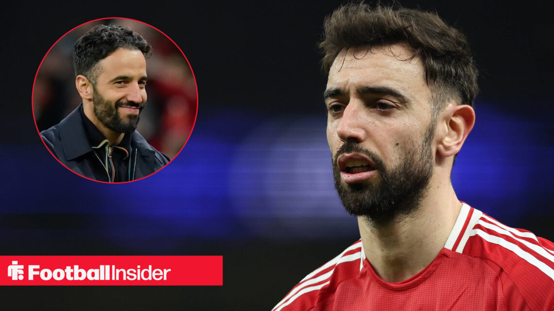 Bruno Fernandes and Ruben Amorim of Manchester United