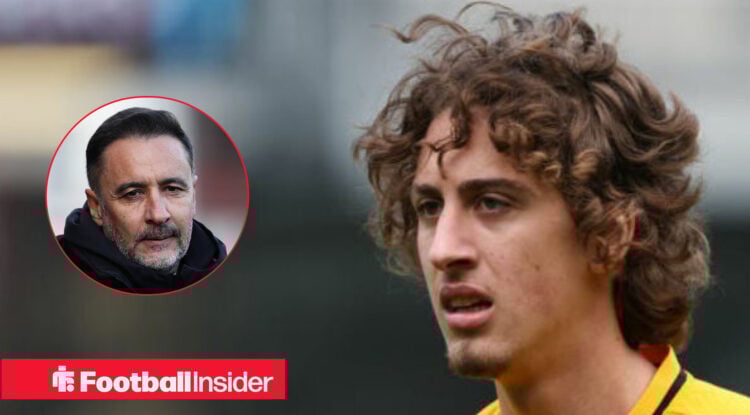 Wolves forward Fabio Silva and manager Vitor Pereira