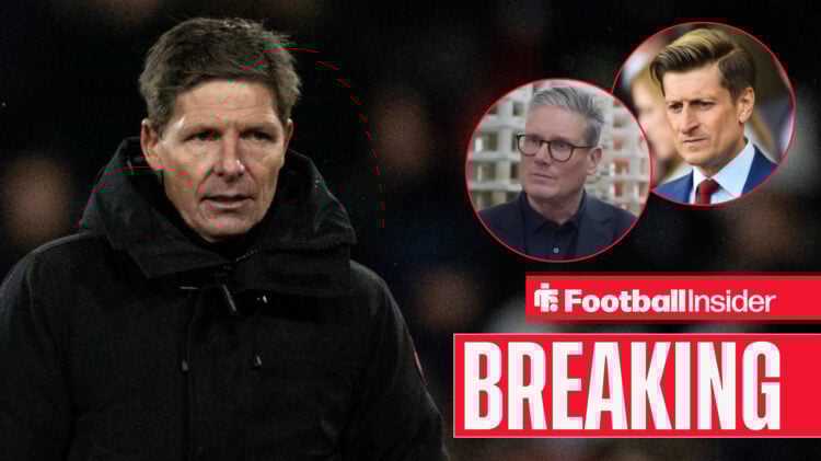 Oliver Glasner Steve Parish Keir Starmer, Crystal Palace