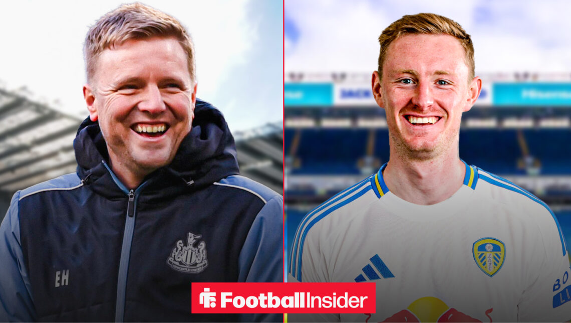 Newcastle boss Eddie Howe and Leeds midfielder Sean Longstaff