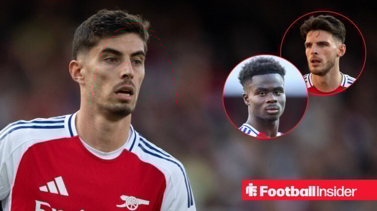 Kai Havertz Bukayo Saka Declan Rice, Arsenal