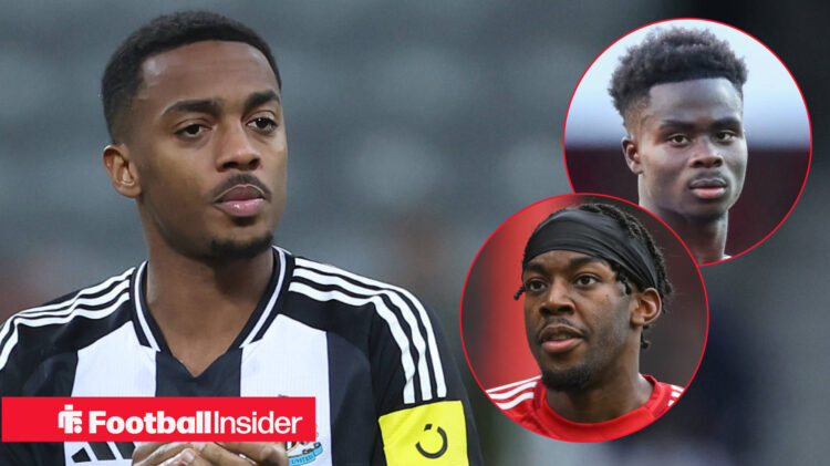 Joe Willock Anthony Elanga Bukayo Saka