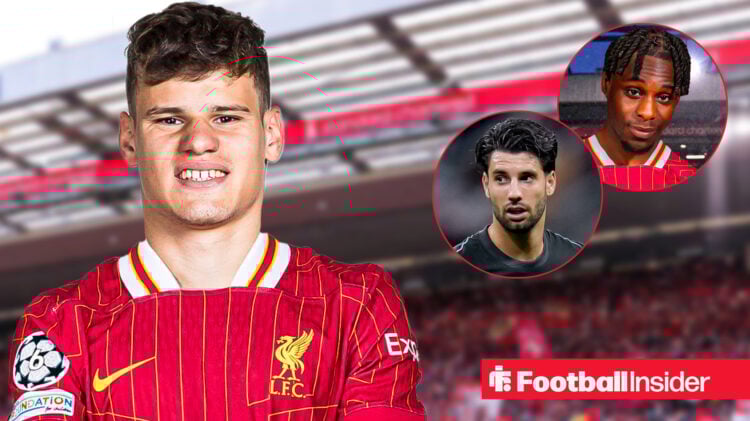 Milos Kerkez Dominik Szoboszlai Jeremie Frimpong, Liverpool