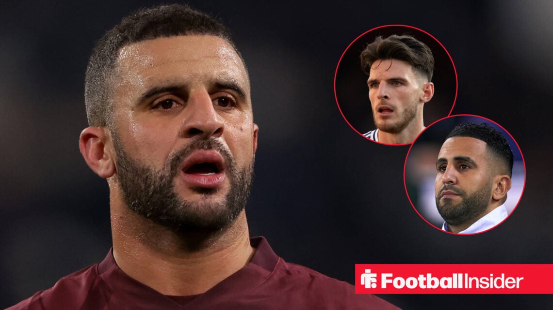 Kyle walker, Declan rice, riyad mahrez