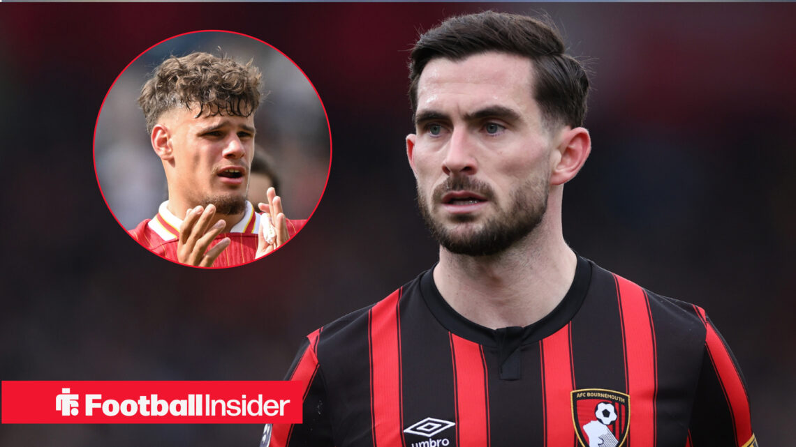 Lewis Cook and former Bournemouth teammate Milos Kerkez applauding