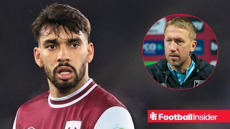 Lucas Paqueta and Graham Potter at West Ham
