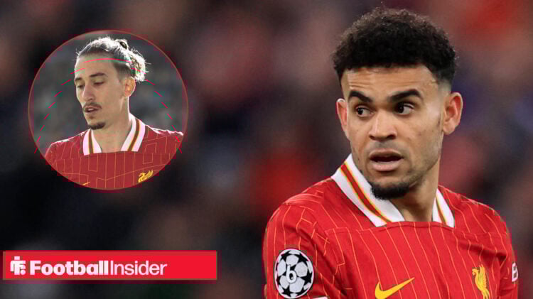 Liverpool's Kostas Tsimikas, Luis Diaz