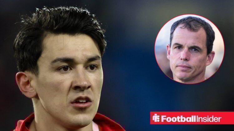 Luke O'Nien alongside a head shot of Sunderland manager Regis Le Birs.