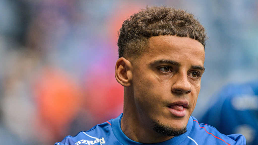 Rangers defender Max Aarons close up