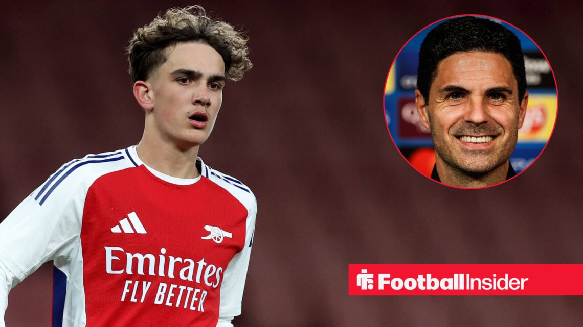 Arsenal's Max Dowman and Mikel Arteta