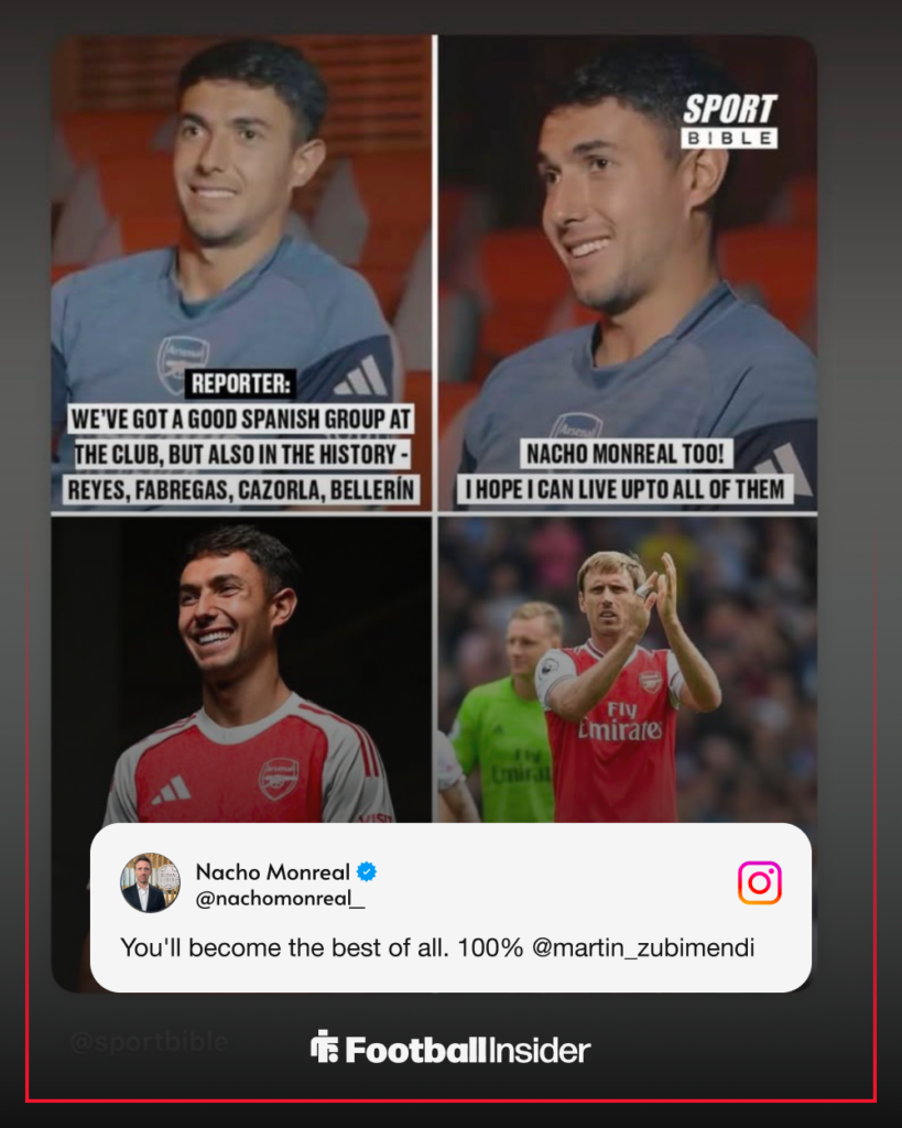 Nacho Monreal Arsenal Martin Zubimendi