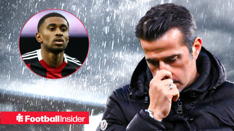 Fulham manager Marco Silva looks frustrated, Reiss Nelson in action