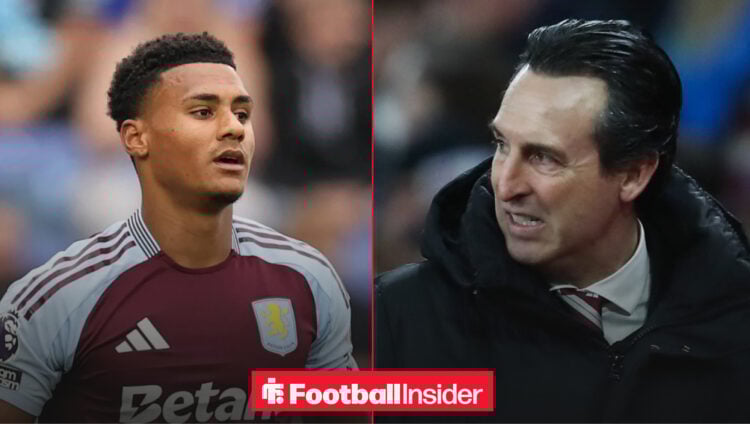 Aston Villa forward Ollie Watkins and boss Unai Emery