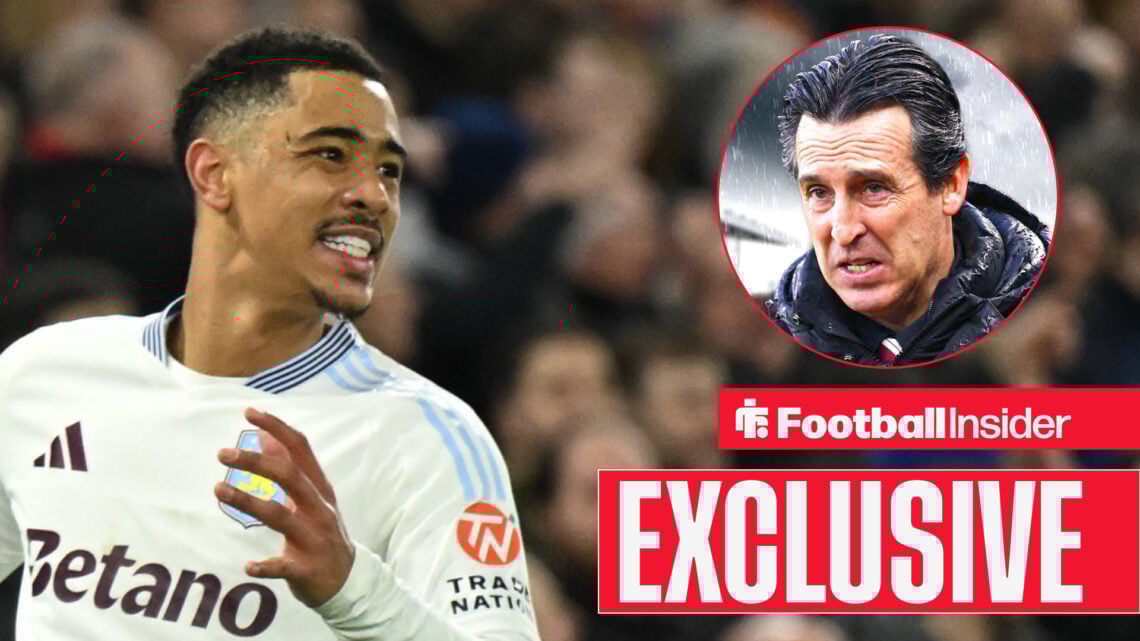 Exclusive news Jacob Ramsey in action for Aston Villa as Unai Emery looks on