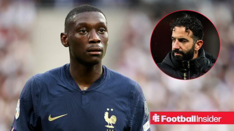 PSG striker Randal Kolo Muani and Man United boss Ruben Amorim