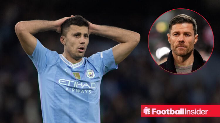 Manchester City midfielder Rodri and Real Madrid boss Xabi Alonso