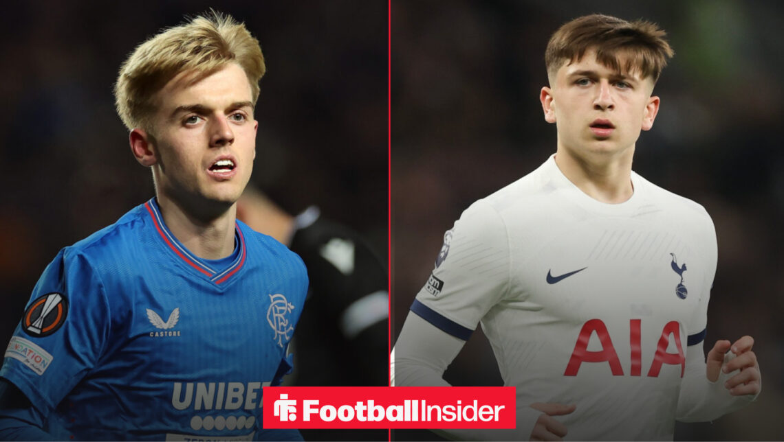 Rangers star Ross McCausland and Tottenham winger Mikey Moore