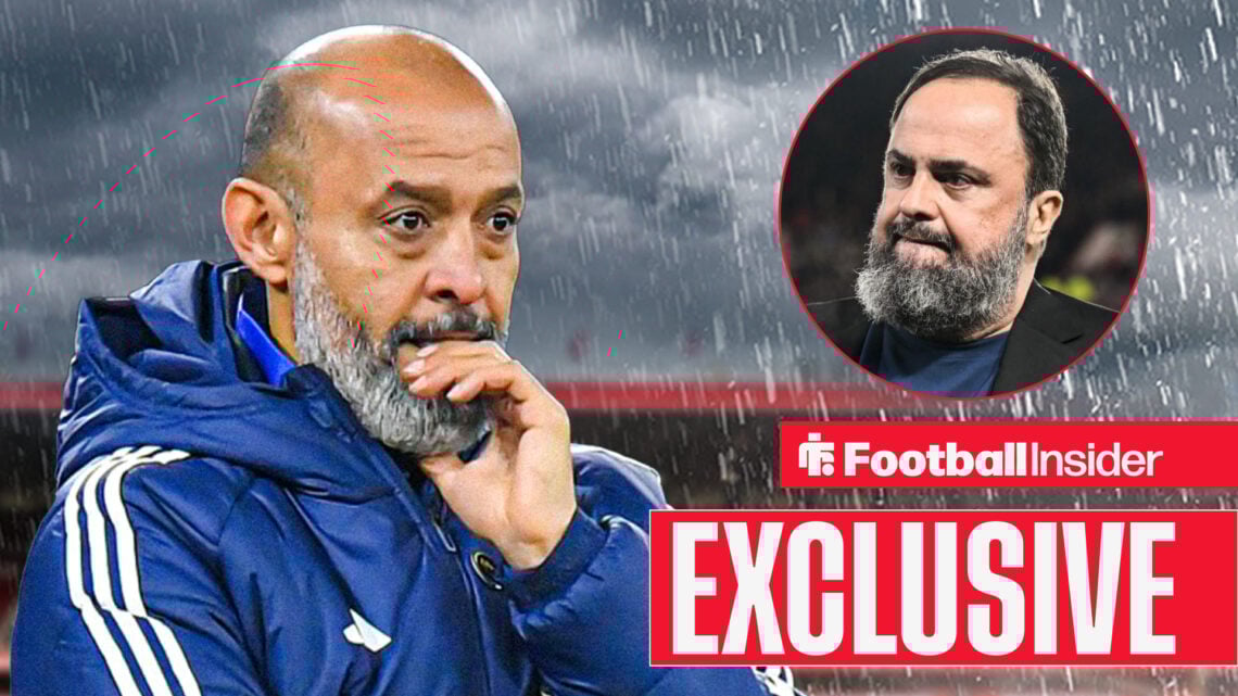 Exclusive news, Nuno Espirito Santo looks nervously at Nottingham Forest owner Evangelos Marinakis