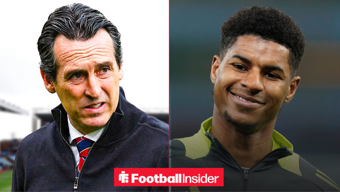 Unai Emery Marcus Rashford Aston Villa