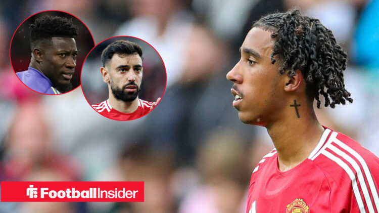 Leny Yoro Bruno Fernandes Andre Onana, Man United