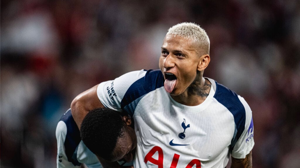 Richarlison celebrates with his tongue out