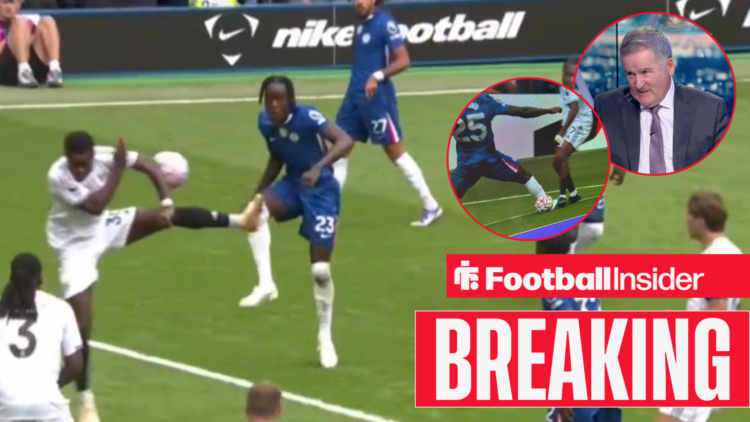Ryan Sessegnon handball vs Chelsea, Richard Keys in circular inset