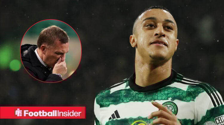 Celtic's Adam Idah and boss Brendan Rodgers