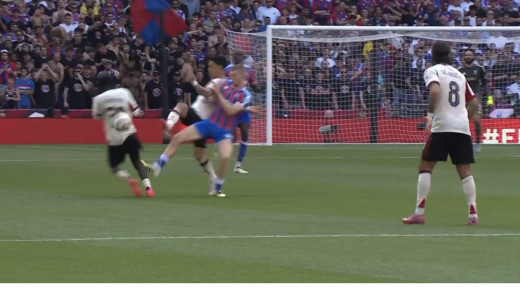 Adam Wharton's studs-up challenge on Jeremie Frimpong