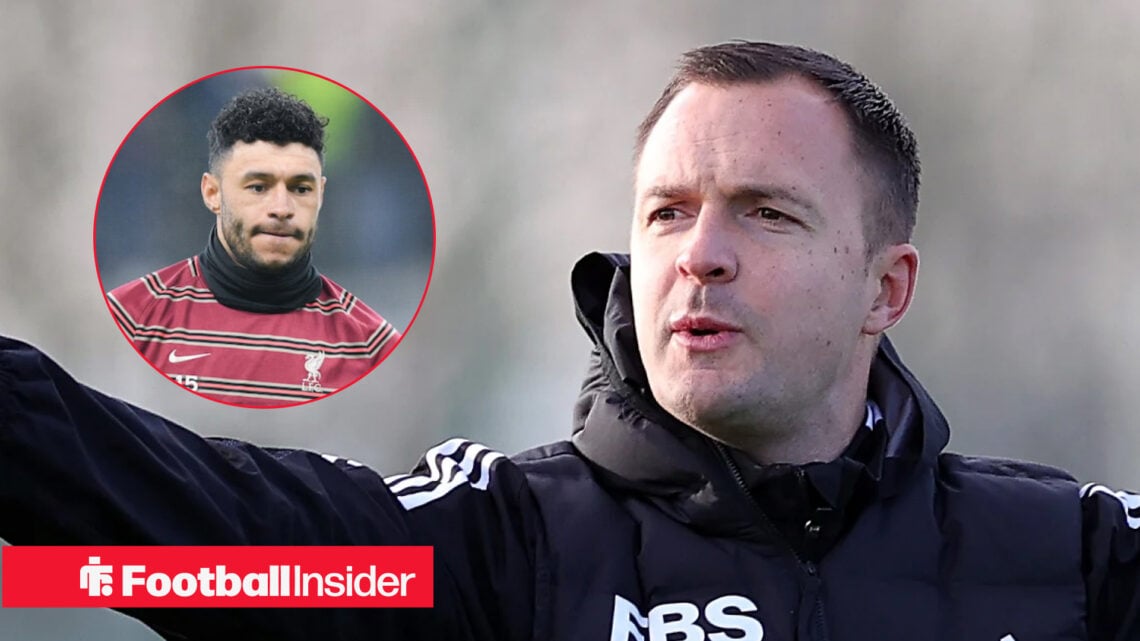 A headshot of Alex Oxlaide-Chamberlain next to Chris Davies