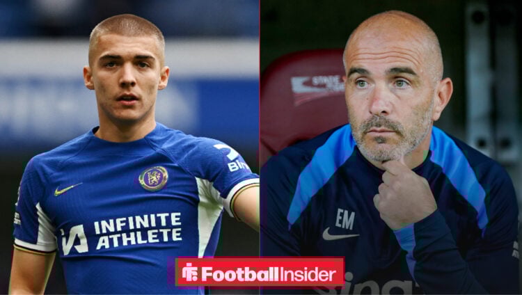 Alfie Gilchrist and Enzo Maresca Chelsea