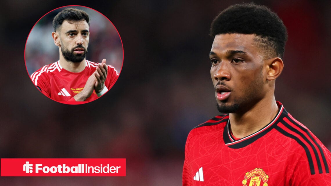 Amad Diallo Bruno Fernandes Man United