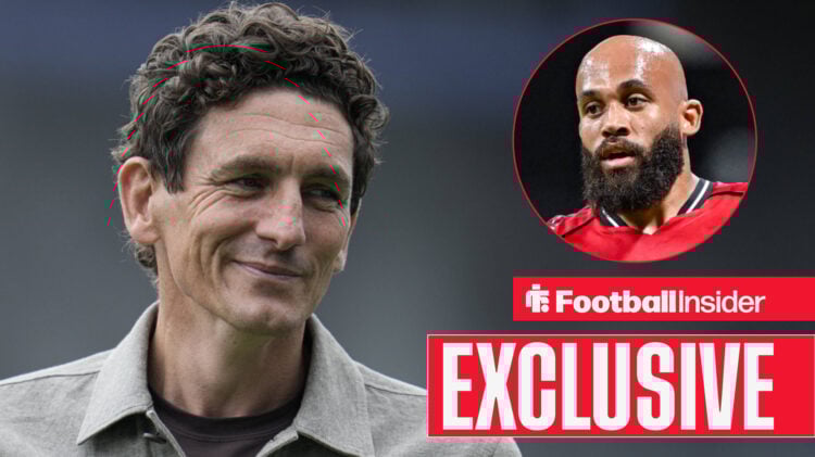 Exclusive news Brentford manager Keith Andrews smiles at Man United's Bryan Mbeumo