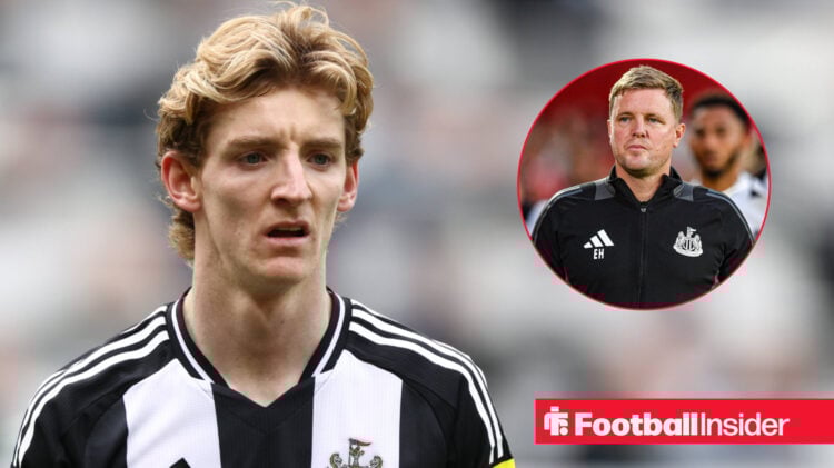 Newcastle United duo Anthony Gordon and Eddie Howe