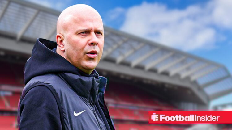 Liverpool boss Arne Slot on the touchline at Anfield