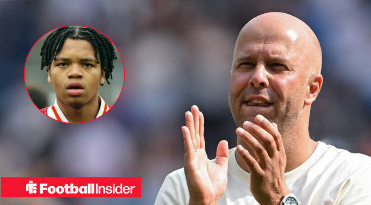 Liverpool manager Arne Slot and Rio Ngumoah