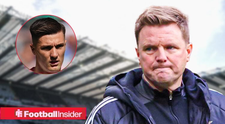 Newcastle manager Eddie Howe and striker Benjamin Sesko