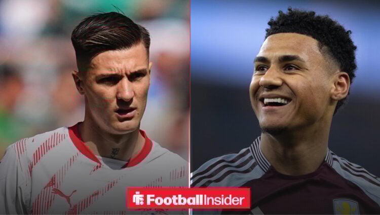 RB Leipzig striker Benjamin Sesko alongside Aston Villa striker Ollie Watkins.