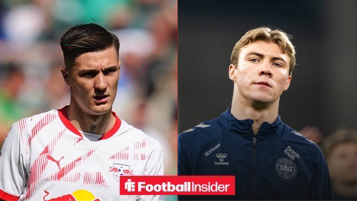 Benjamin Sesko and Rasmus Hojlund Man United strikers